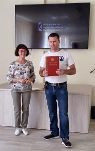 Вручення Почесної грамоти НСКУ Ярославу Єнку